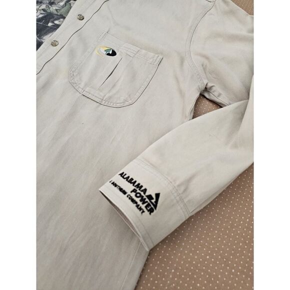 Mossy Oak Button Down Hunting Shirt Beige Men's Size Large Long Sleeve - Picture 13 of 16